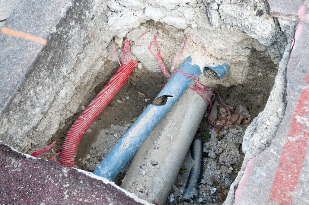 Cracked drain pipe needing repair - 1st call Drain Clearance & Technical services